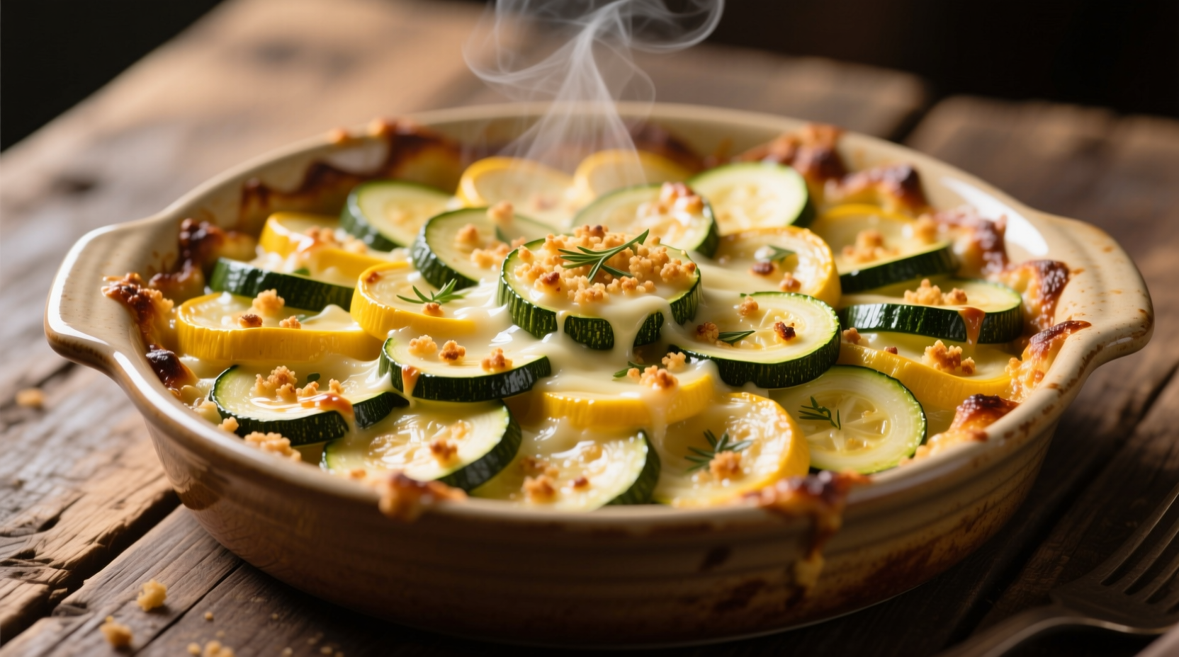 zucchini and yellow squash gratin