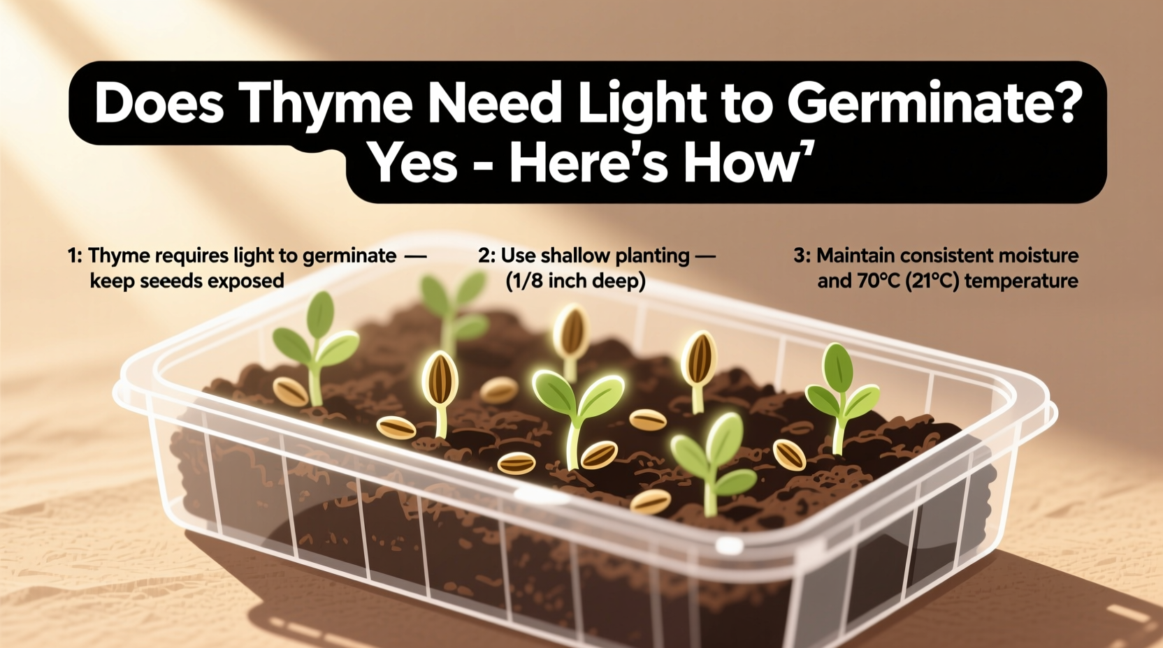 does thyme need light to germinate