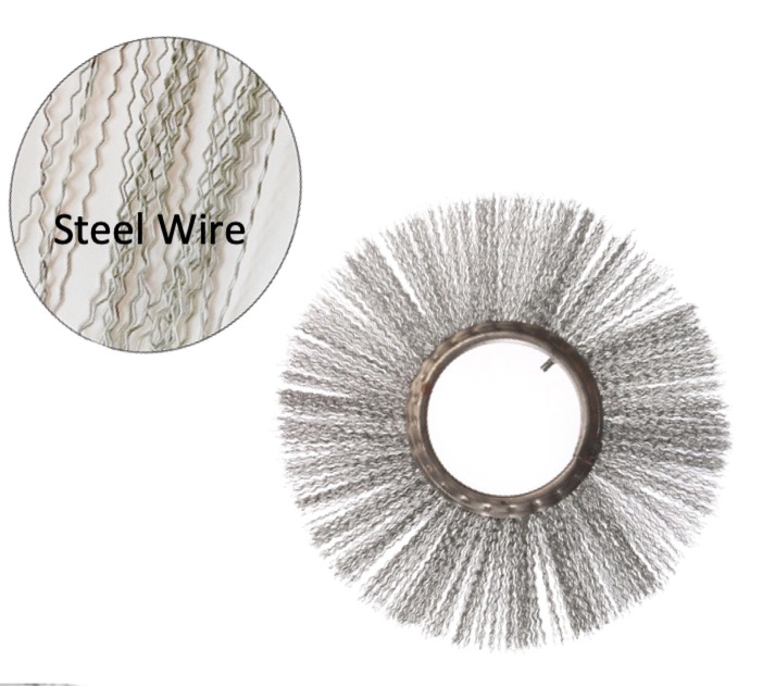 Steel Wire Road Sweeper Brushes For Tractor Mounted Cleaning