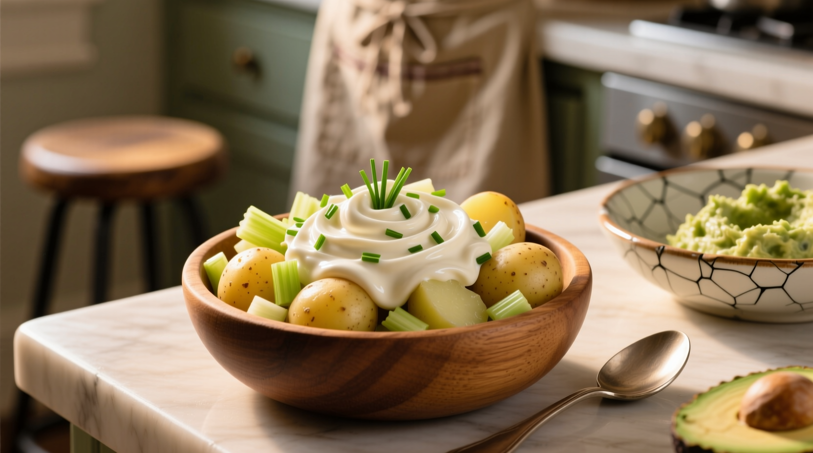how to make extra creamy potato salad with less mayo