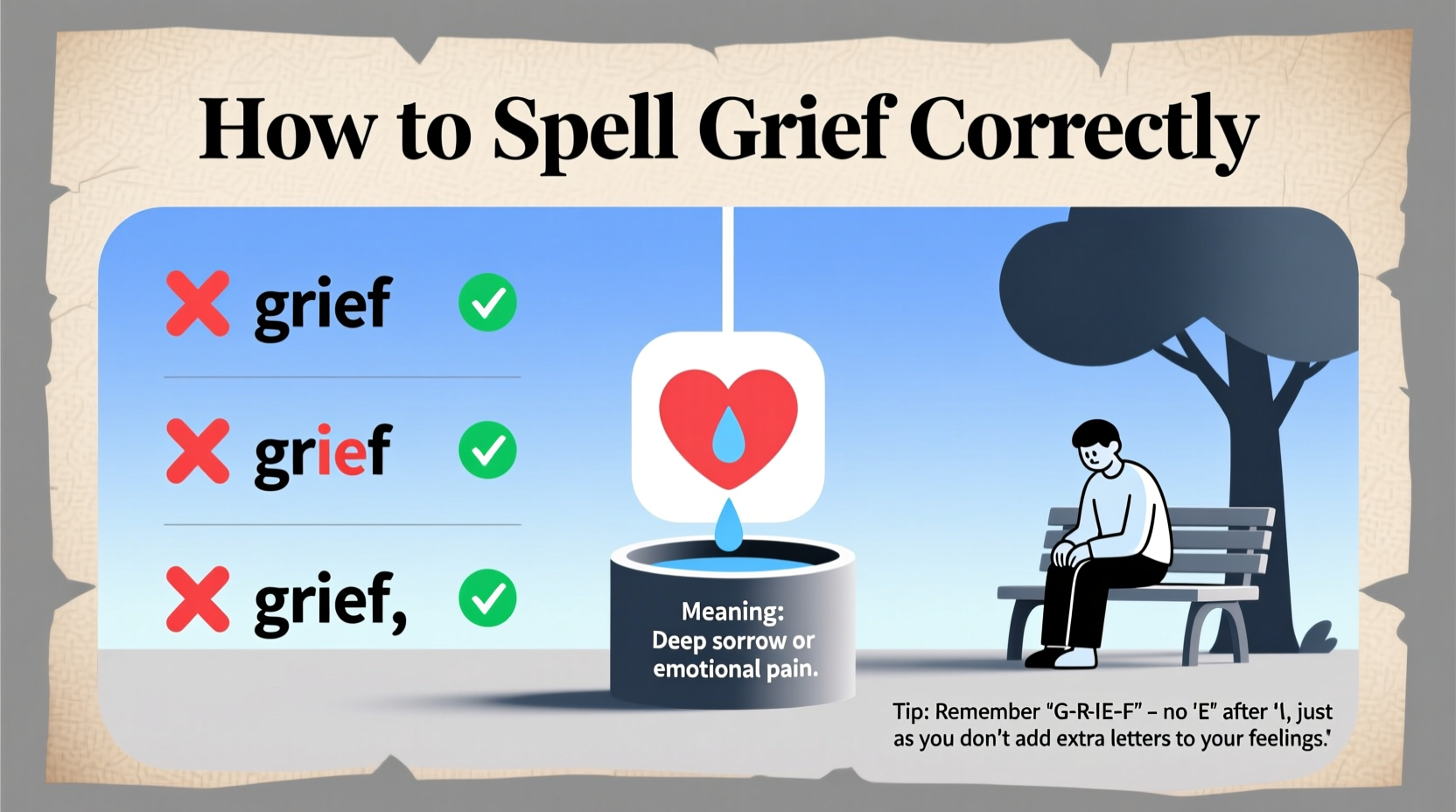 how to spell grief correctly tips to avoid common misspellings and understand its meaning