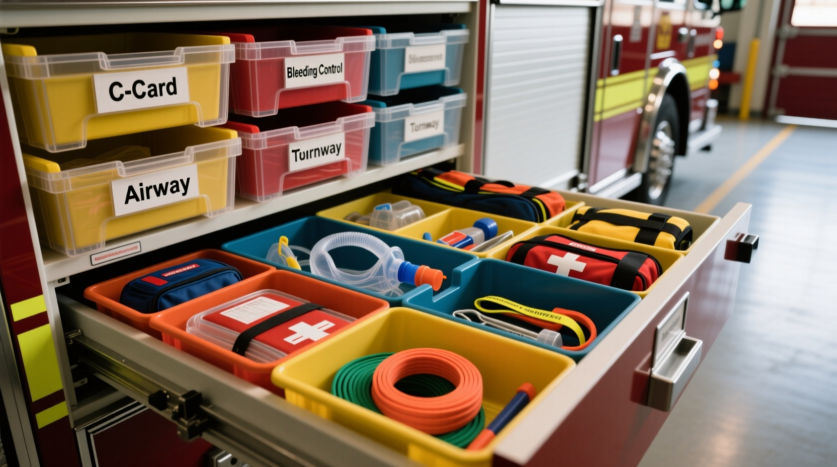 emergency truck drawer organization
