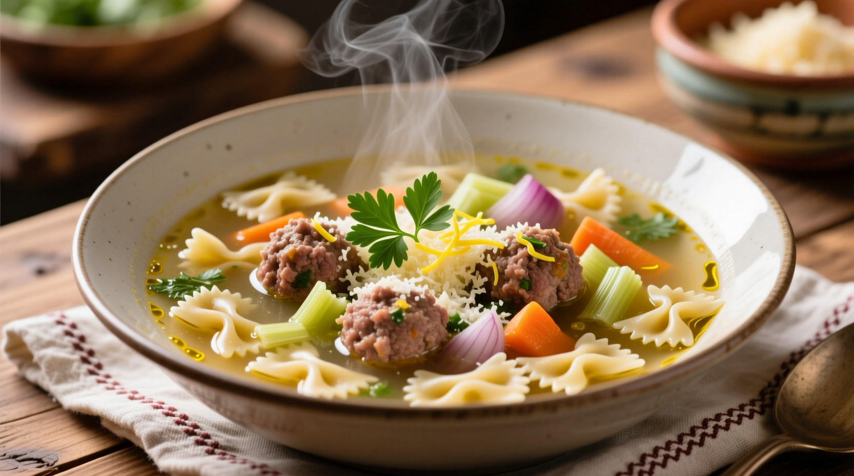what pasta is in italian wedding soup