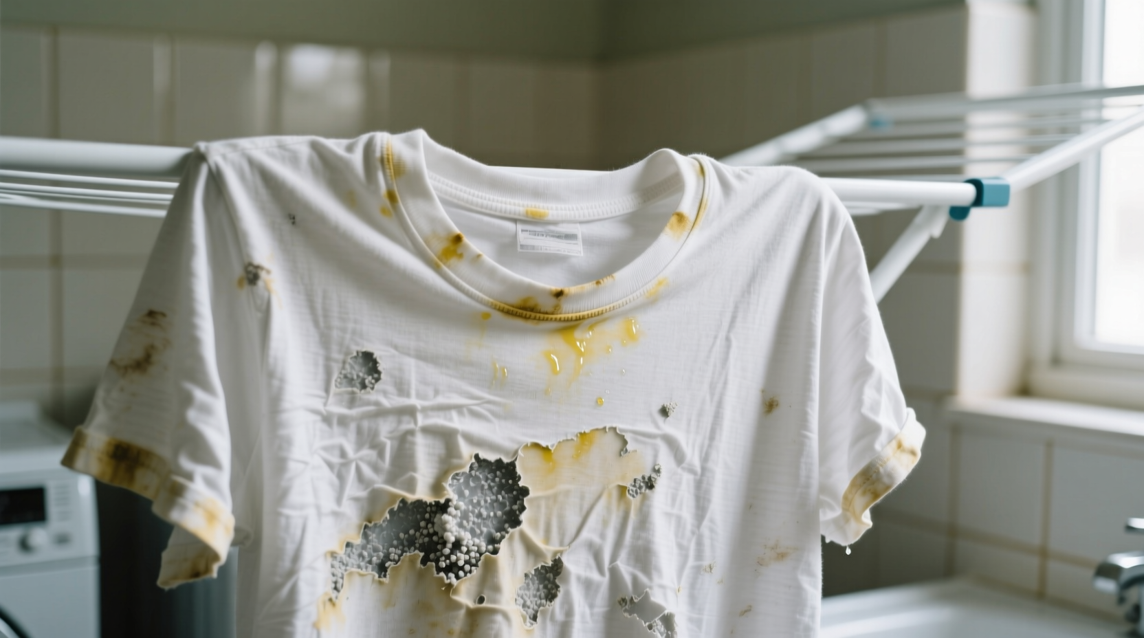 hard water damaging laundry