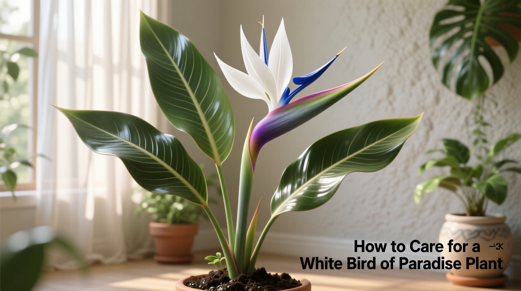 how to care for a white bird of paradise plant