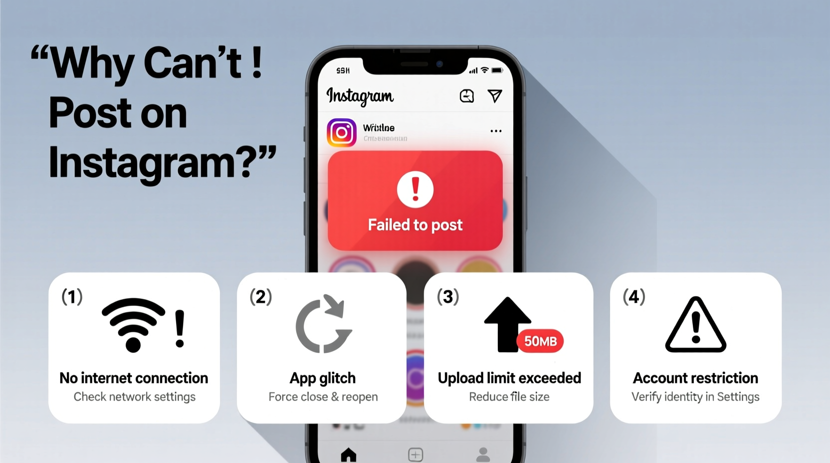 why cant i post on instagram common problems fixes