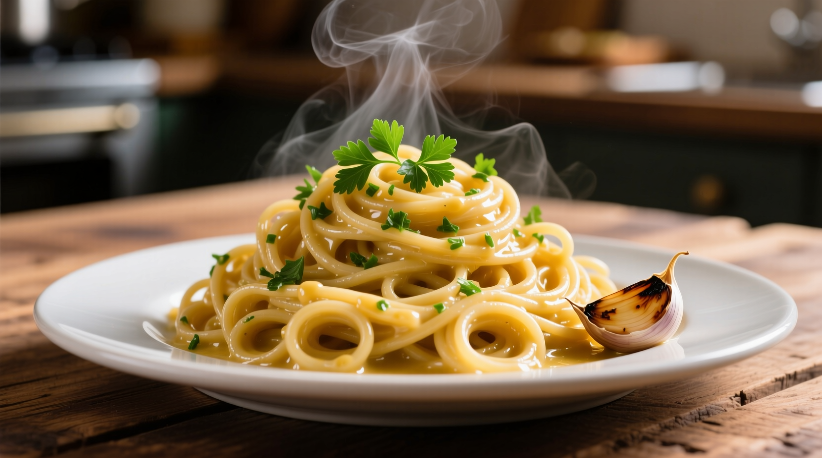 spaghetti with garlic butter sauce