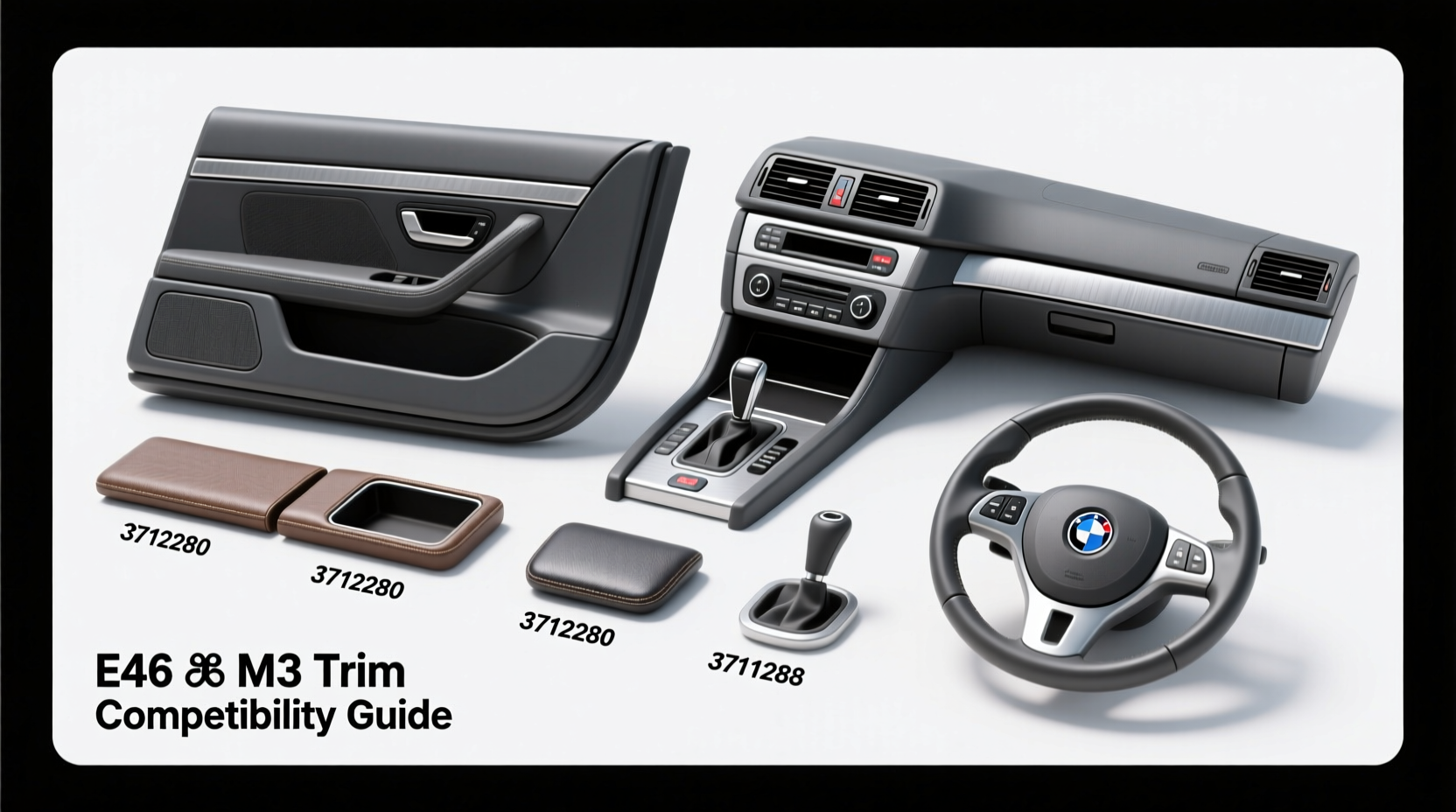 e46 m3 trim part number compatibility
