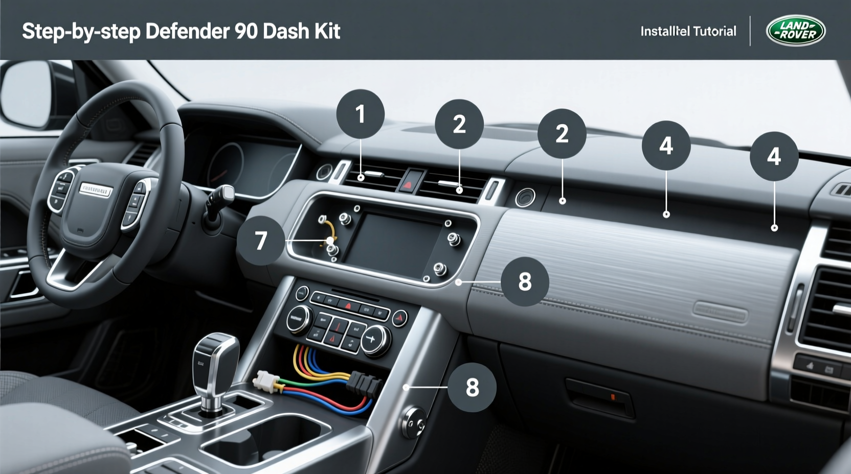 defender 90 dash kit diy install