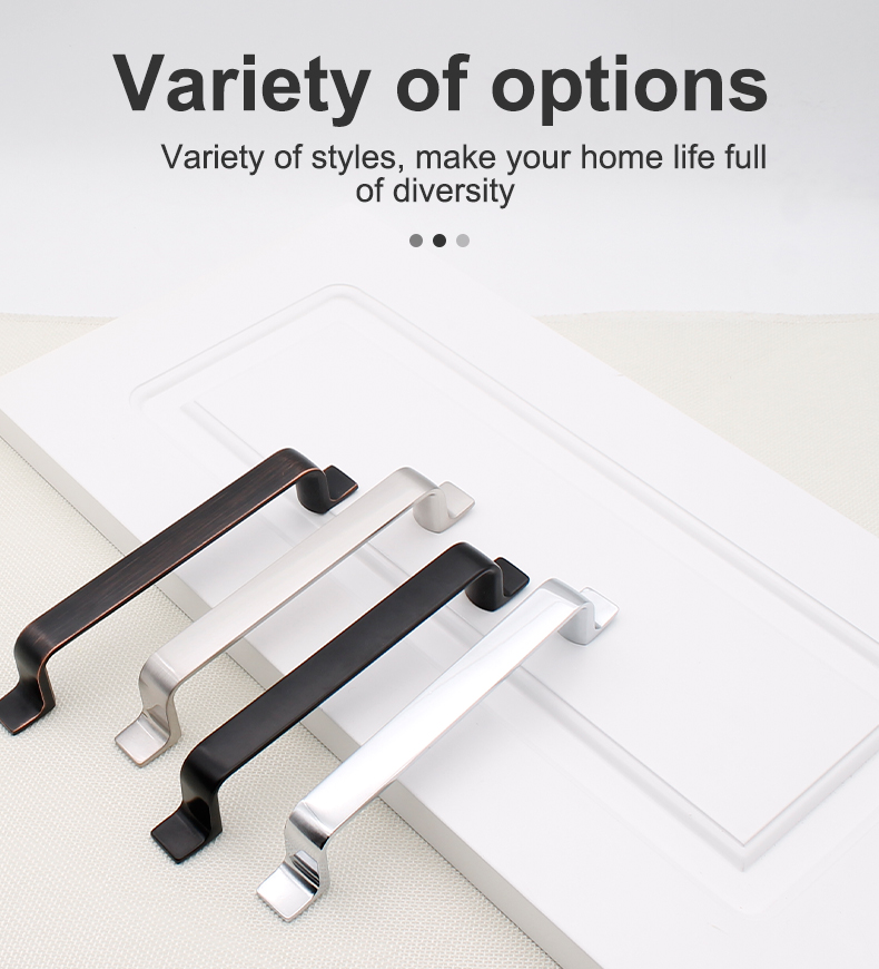 Nordic Decorative Cabinet Wardrobe Door Drawer Handle, Zinc Alloy U-Shape Matte Black Modern Furniture Small Handle & Knobs //