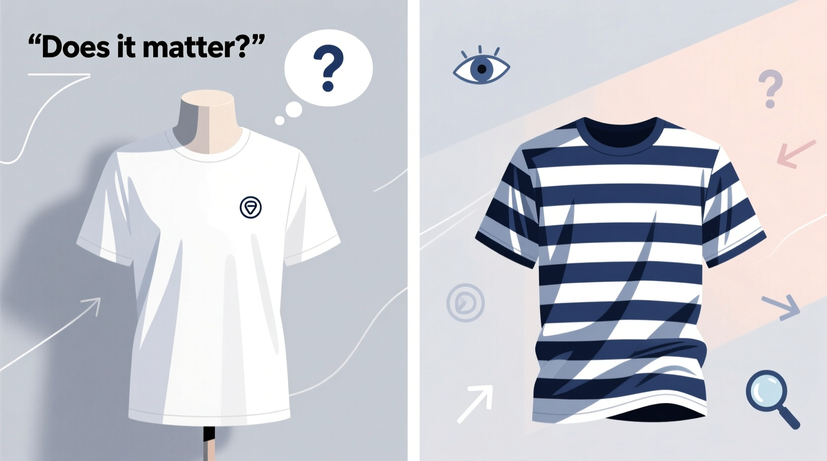 striped vs solid t shirts does anyone really notice the difference or is it all in my head