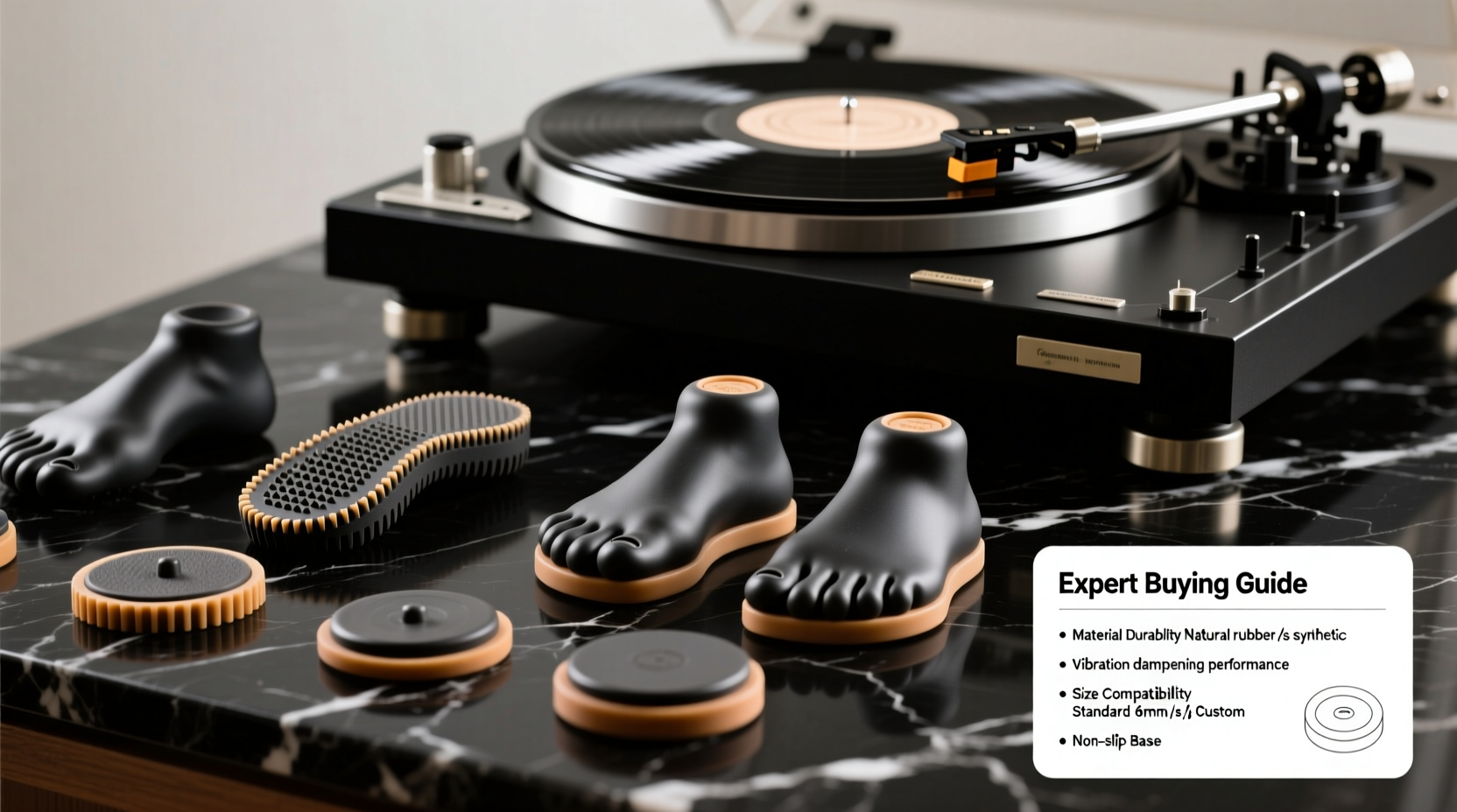 rubber feet for record player