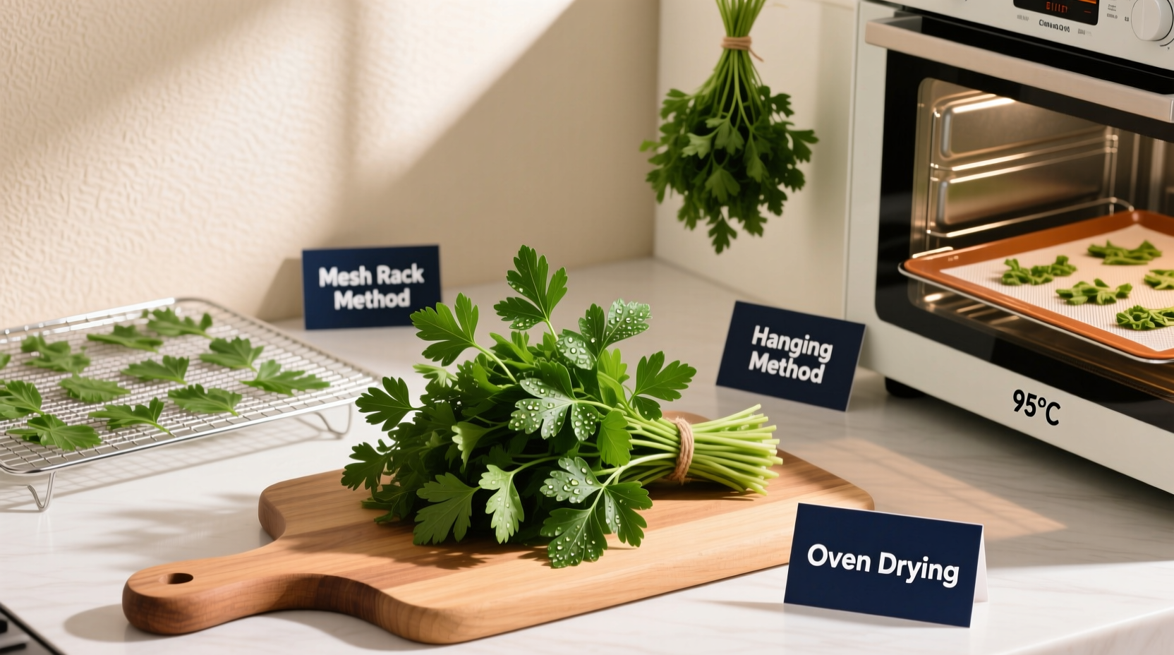 how to dehydrate parsley