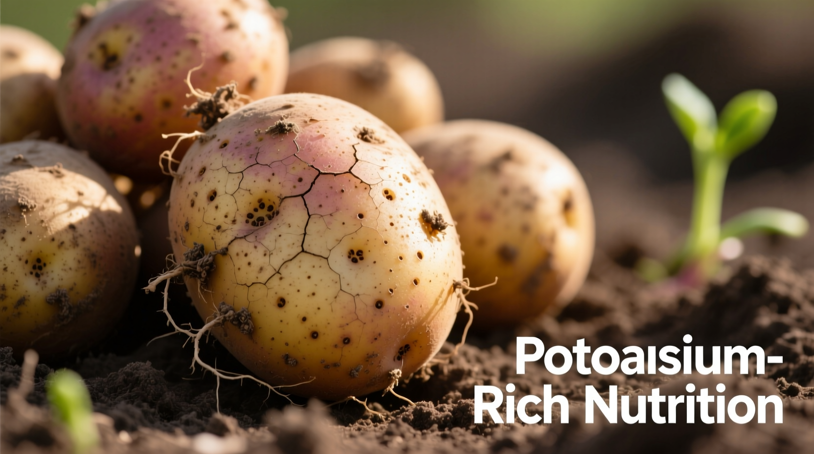 Fresh potatoes with skin showing potassium-rich nutrition