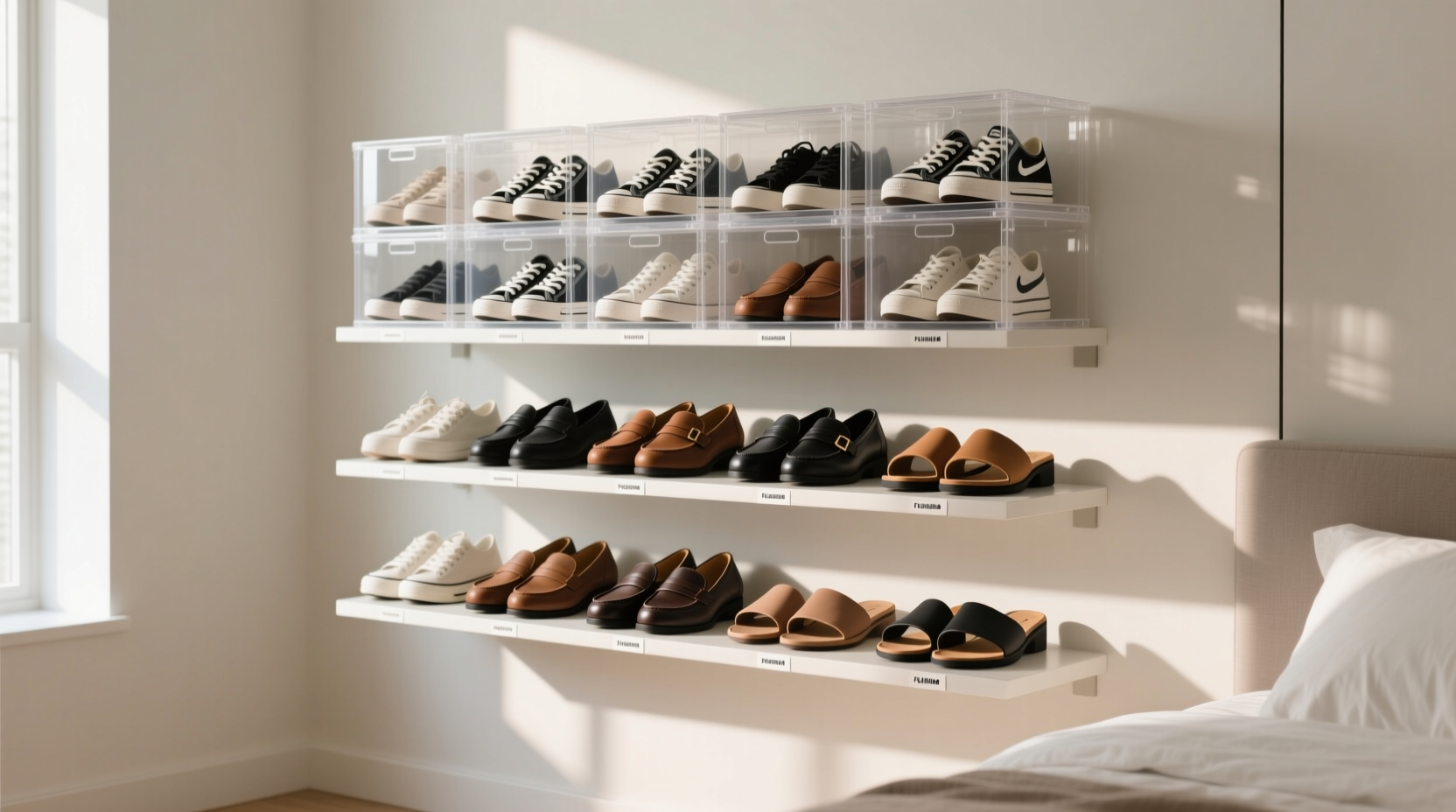 how to organize shoes