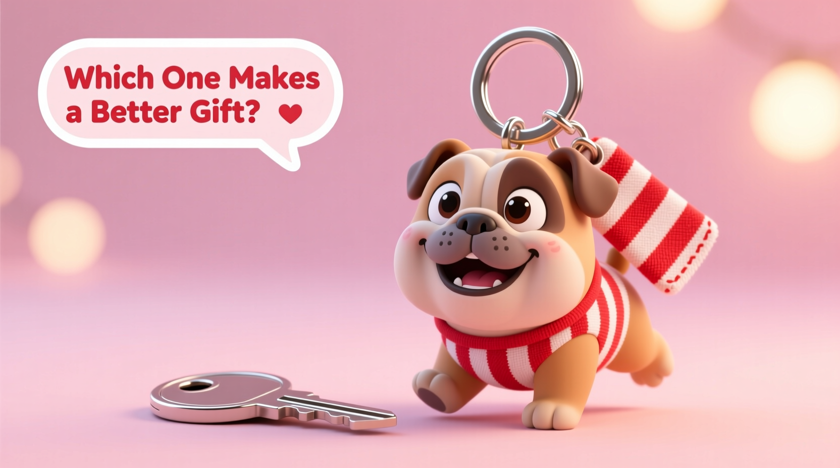 cartoon bulldog keychain vs generic keychain which one actually makes a better gift