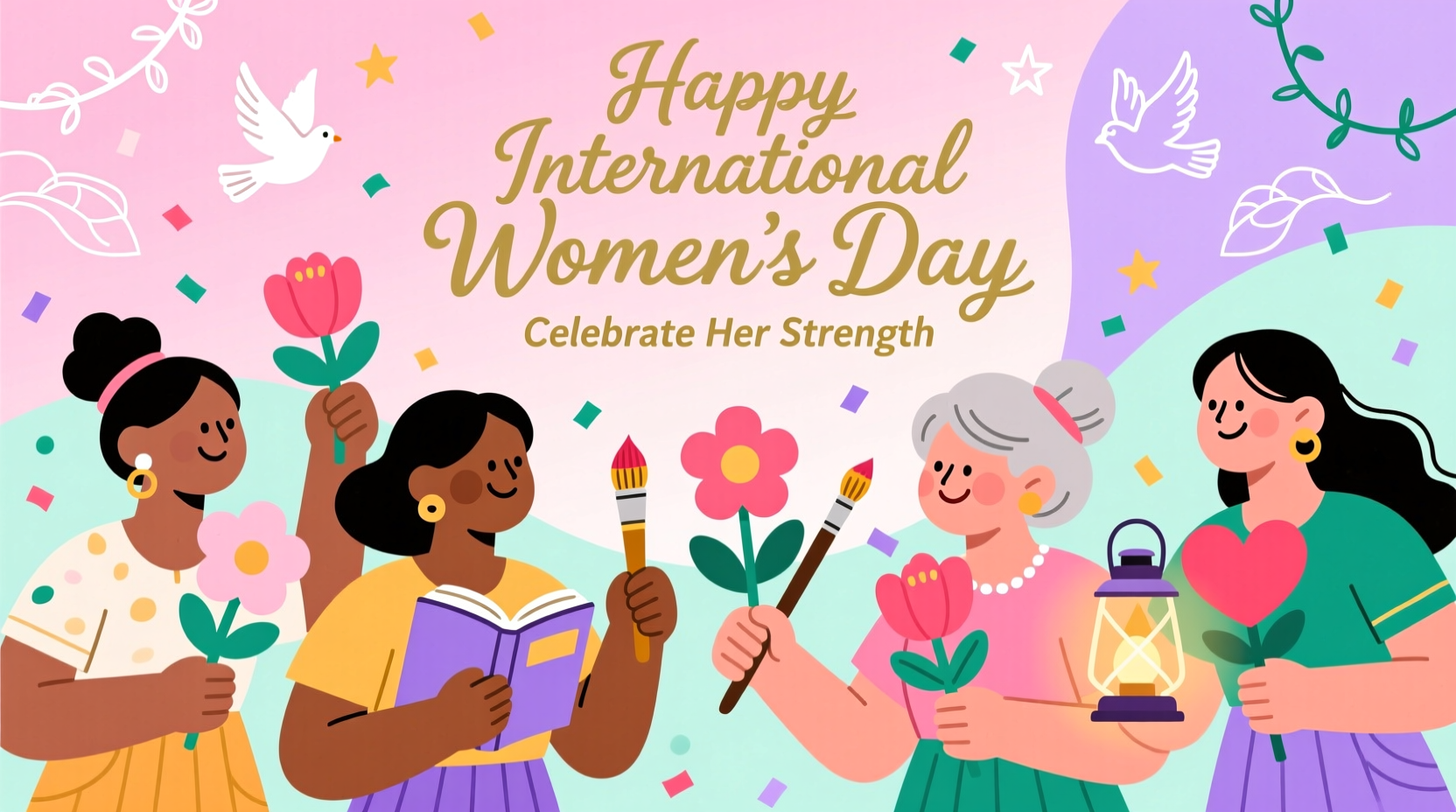 free womens day cards
