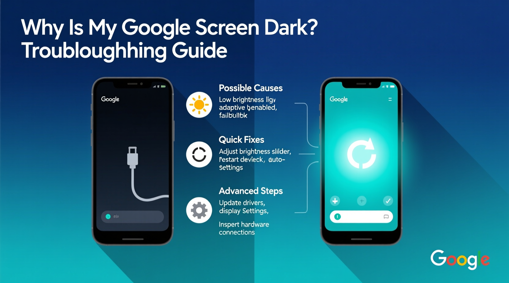 why is my google screen dark troubleshooting a dim display