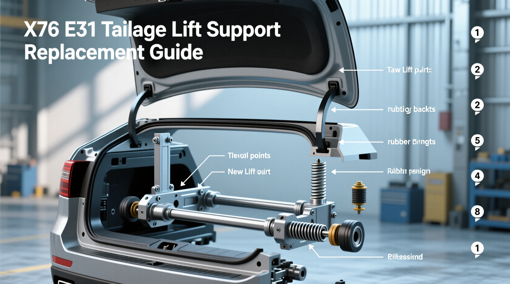 x6 e71 tailgate lift support