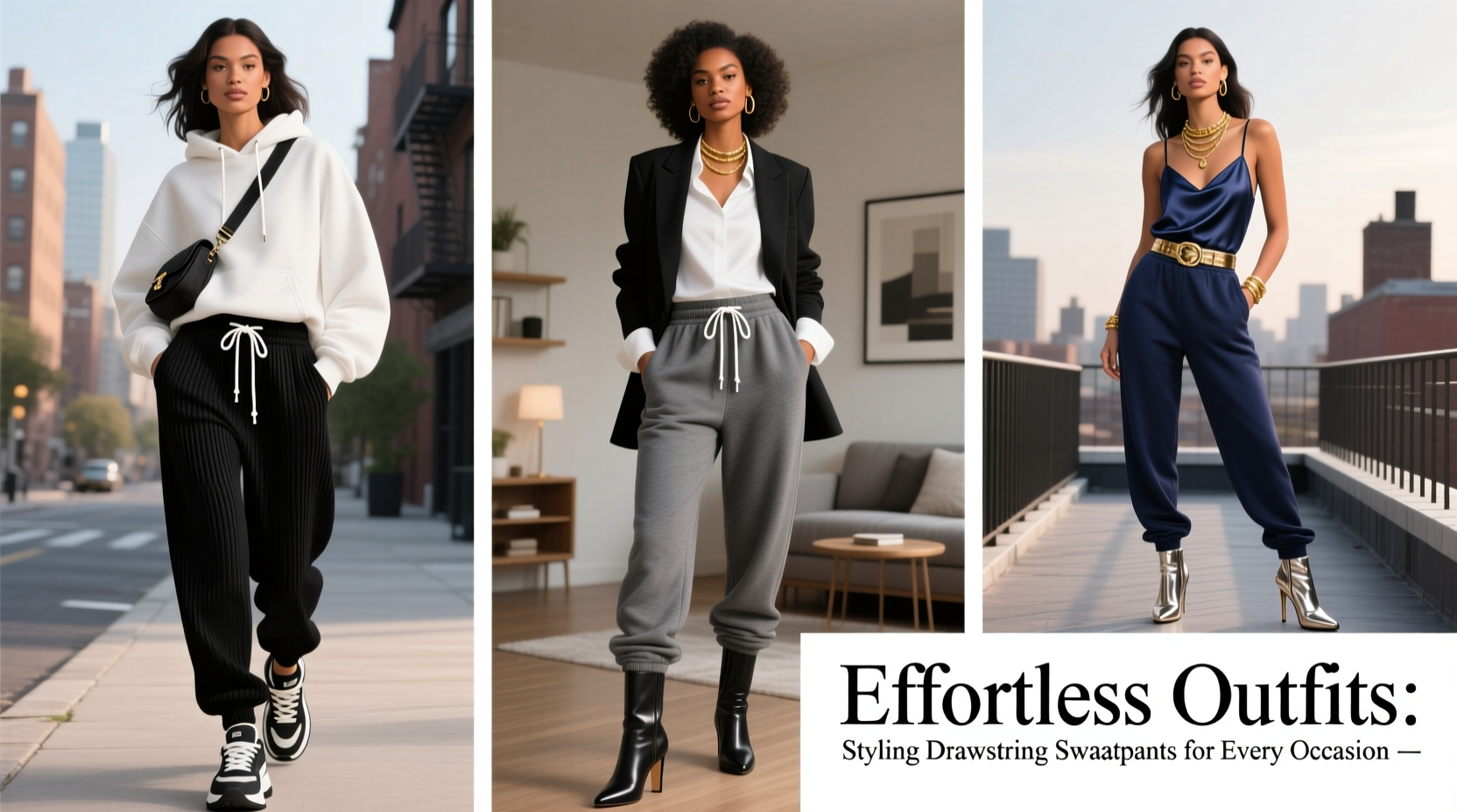 effortless outfits creative ways to style drawstring sweatpants for every occasion