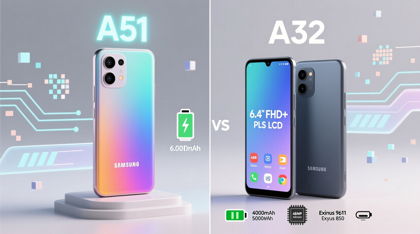 samsung a51 vs a32 is it worth upgrading or are they basically the same