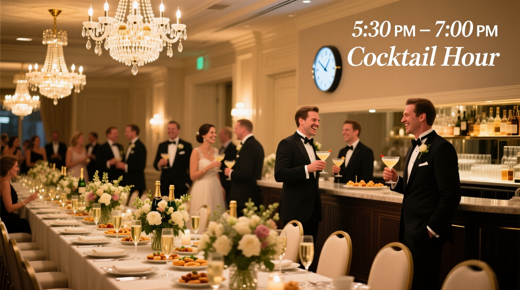 how long is cocktail hour at a wedding