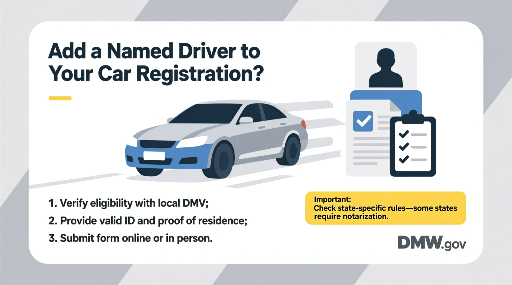 can i add someone to my car registration