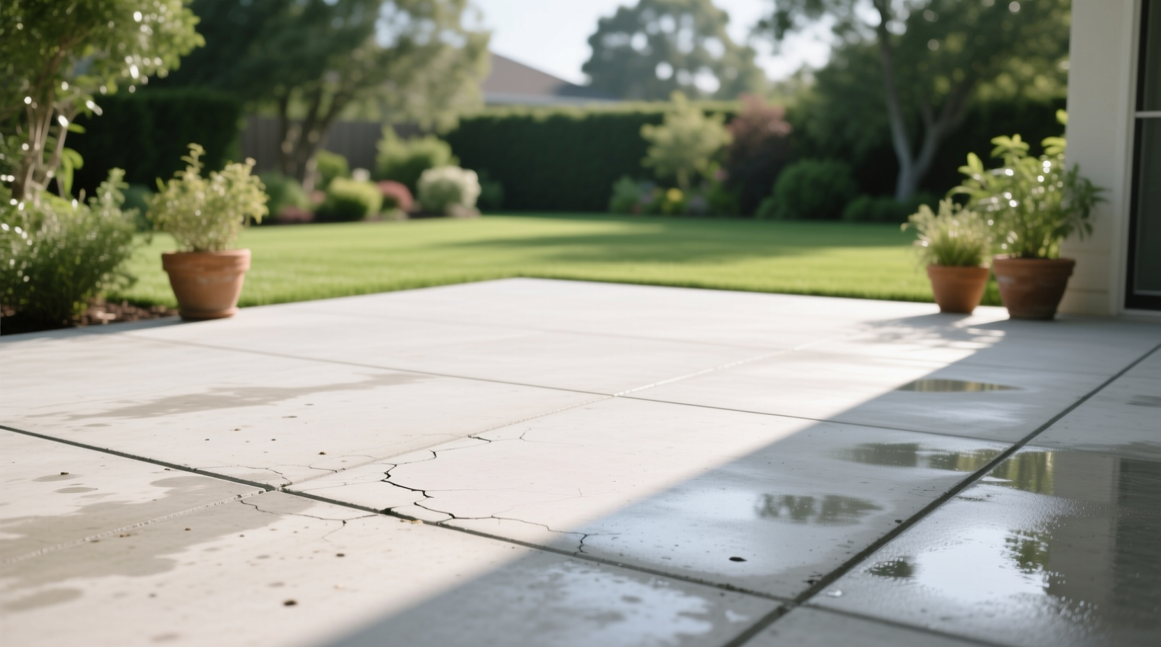 clean a concrete patio