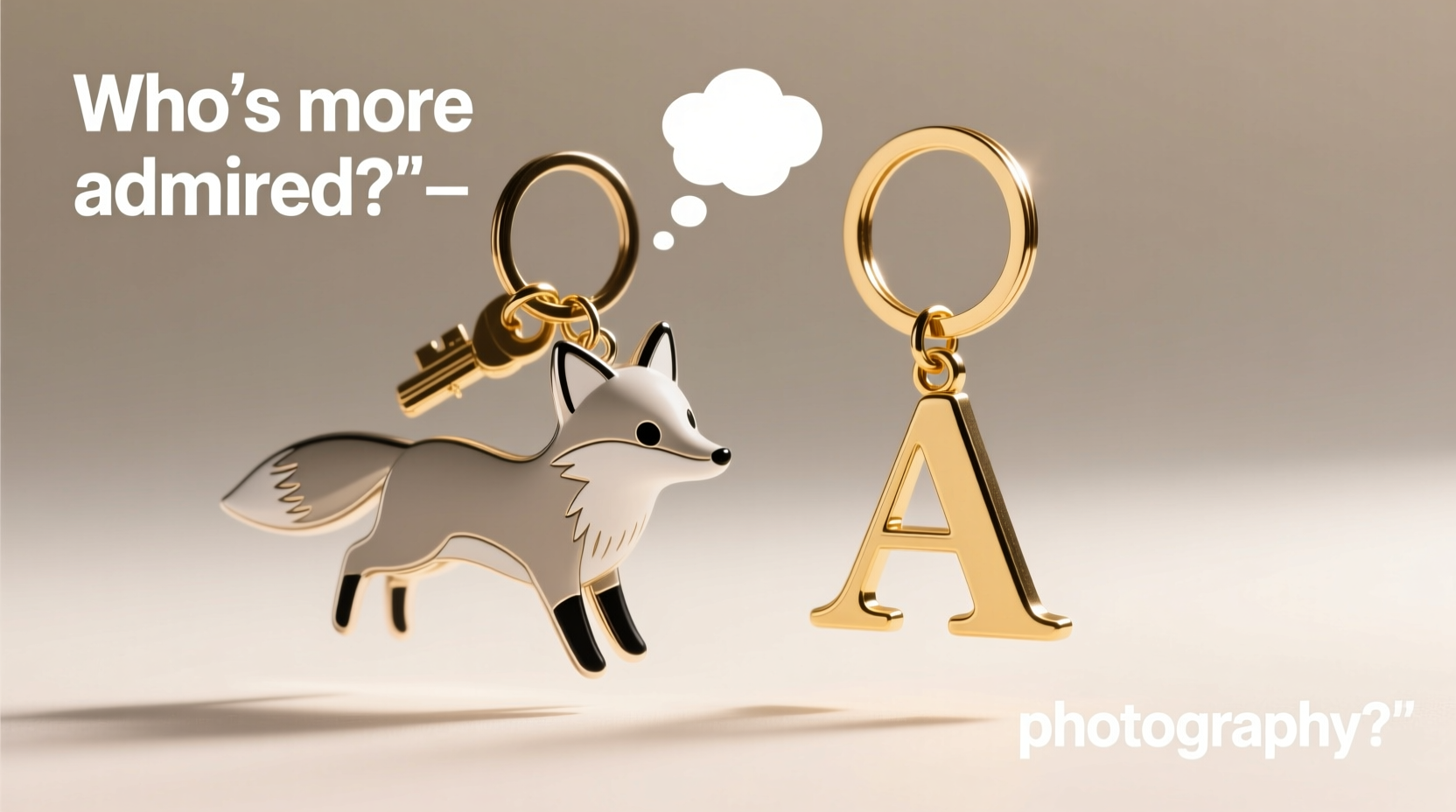 animal keychain or initial keychain which one gets more compliments