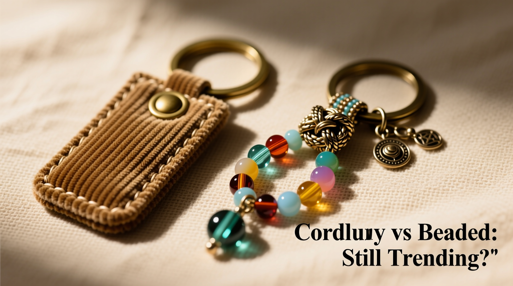 corduroy vs beaded keychains are beaded keychains still trending or is corduroy the new fave 2