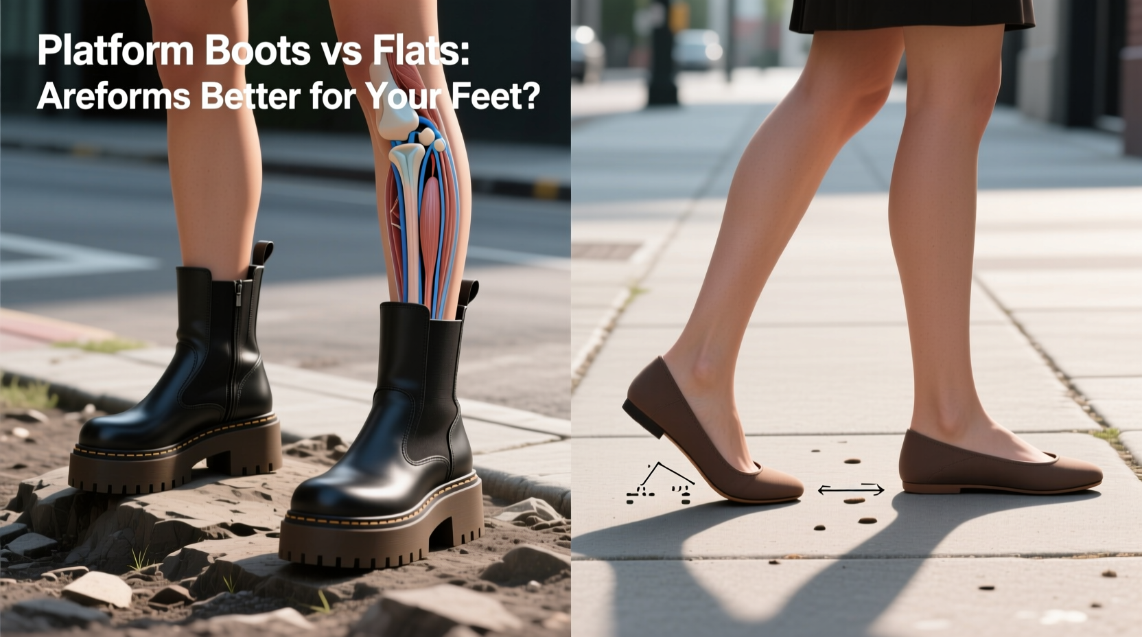 platform boots vs flats are platforms actually better for your feet