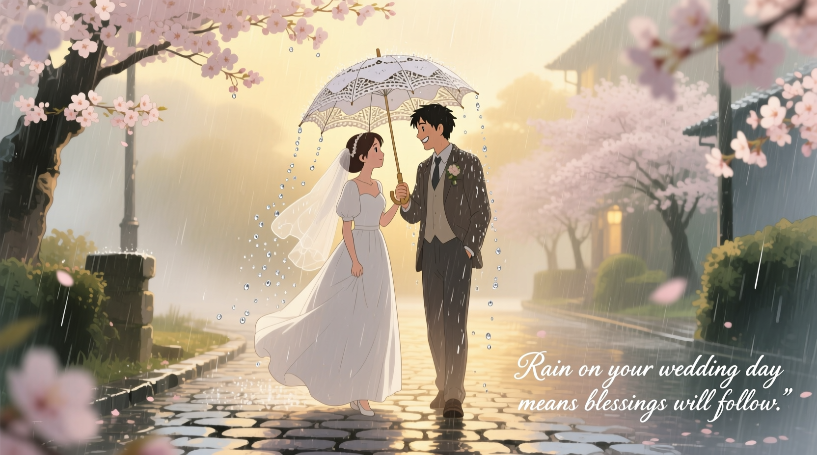 what does rain on wedding day mean