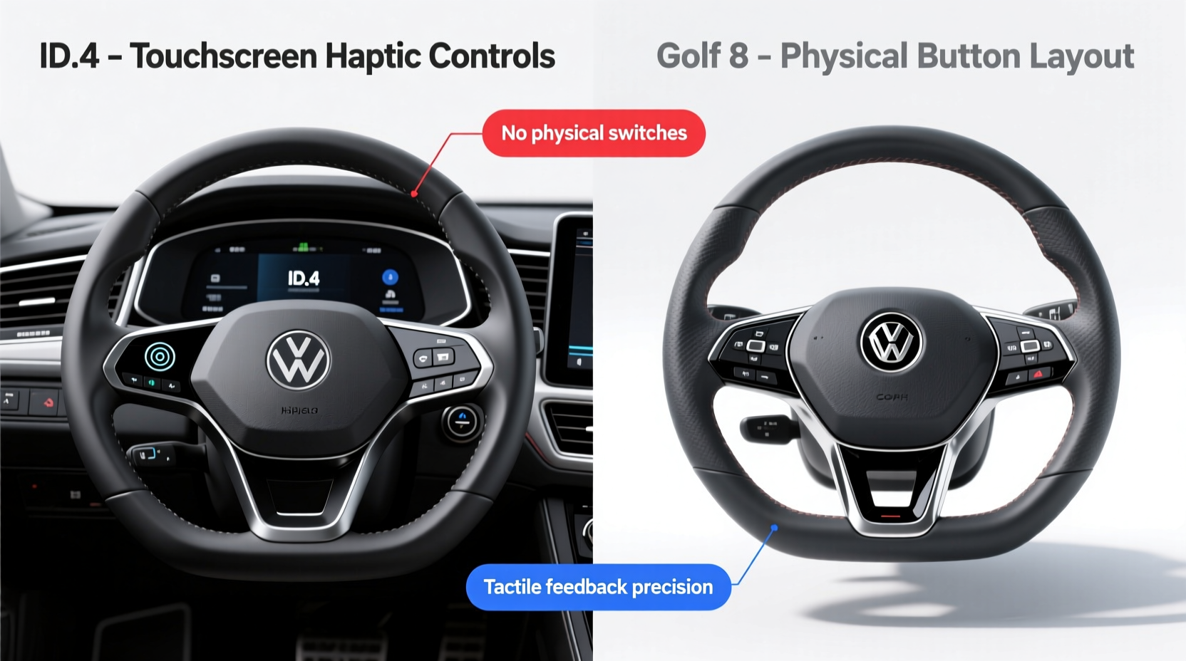 ID4 vs Golf 8 Steering Controls: Key Differences Explained