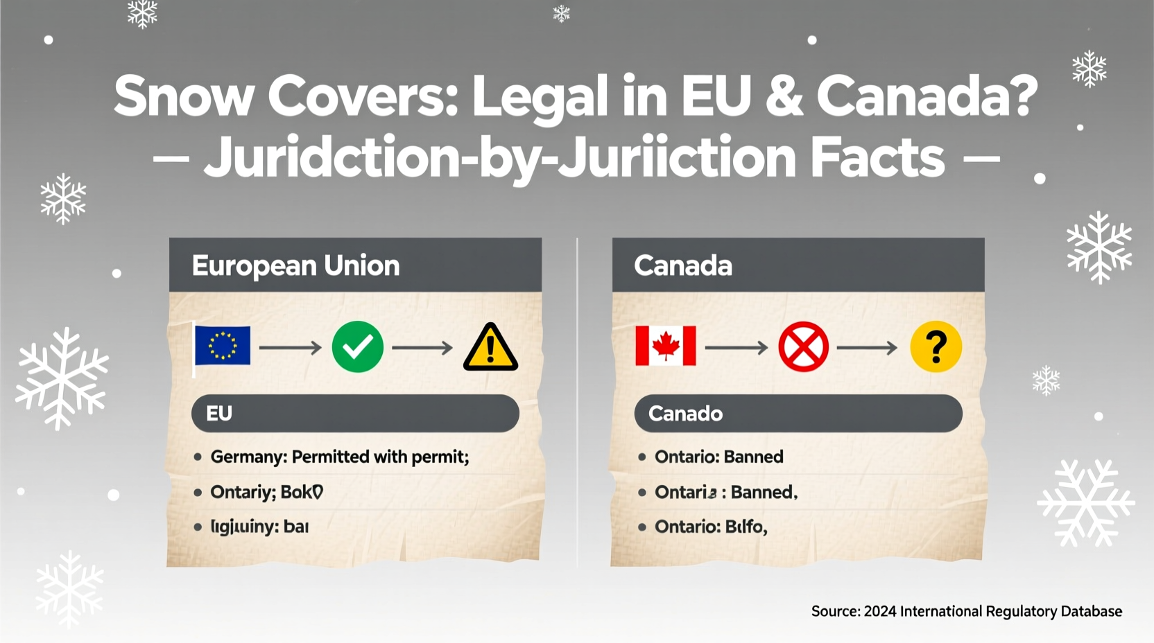 legality snow cover eu canada