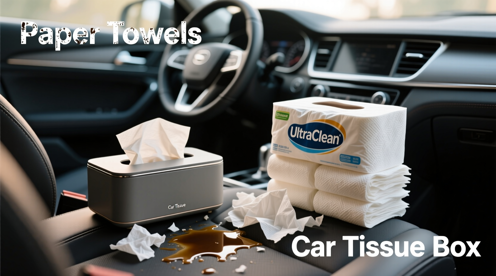 car tissue box vs paper towels which is actually better for car messes