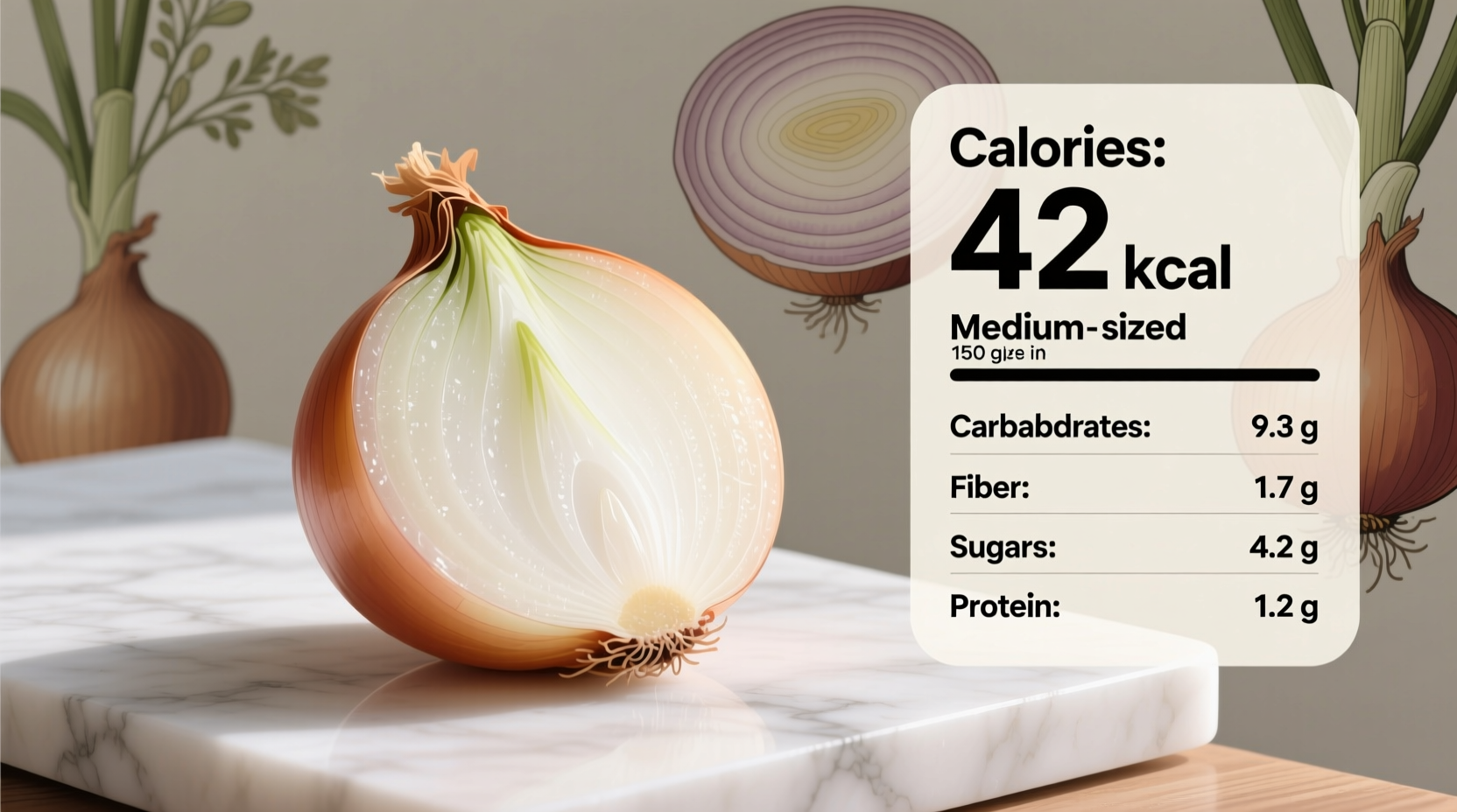 how many calories are in a onion