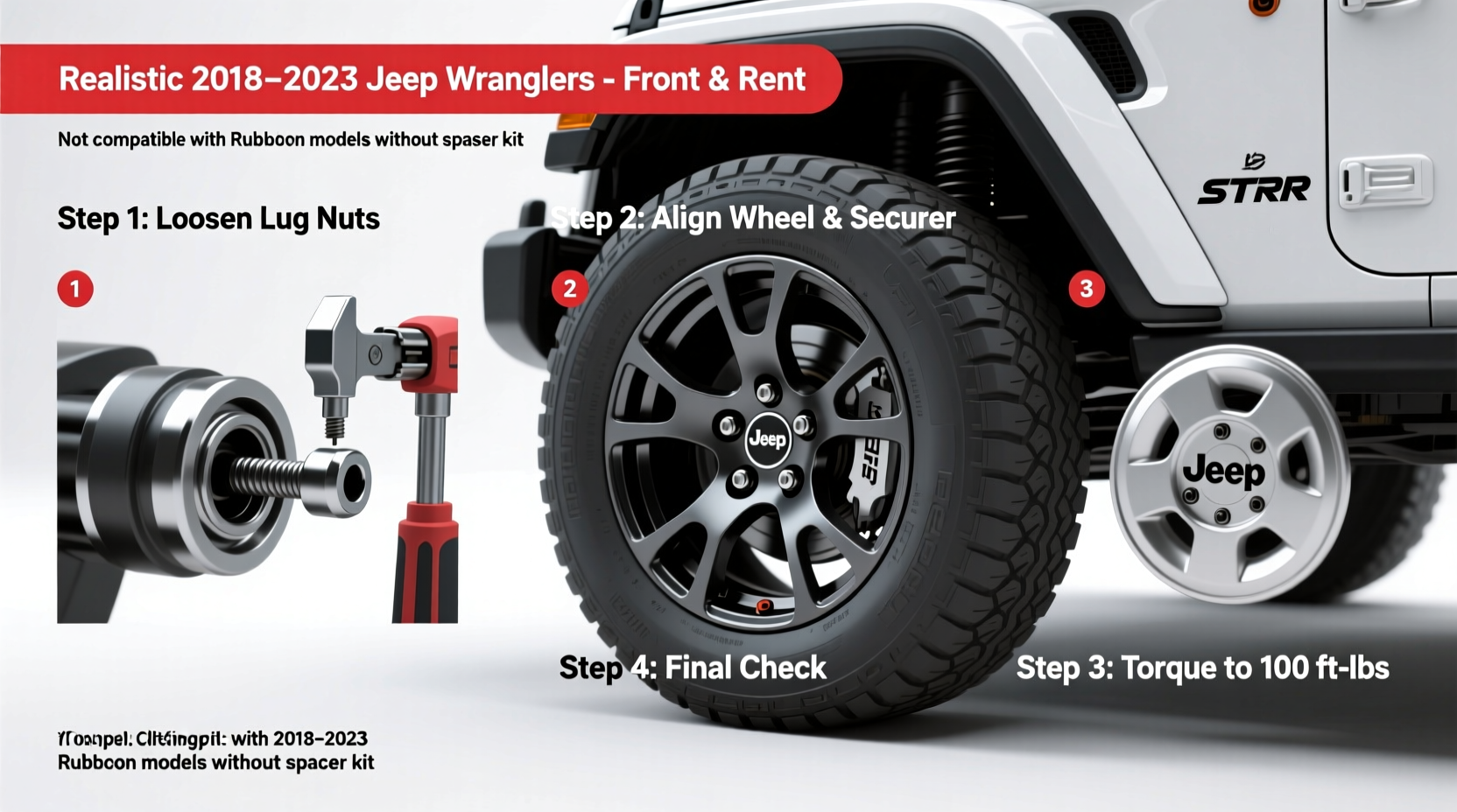 install str jeep wheel