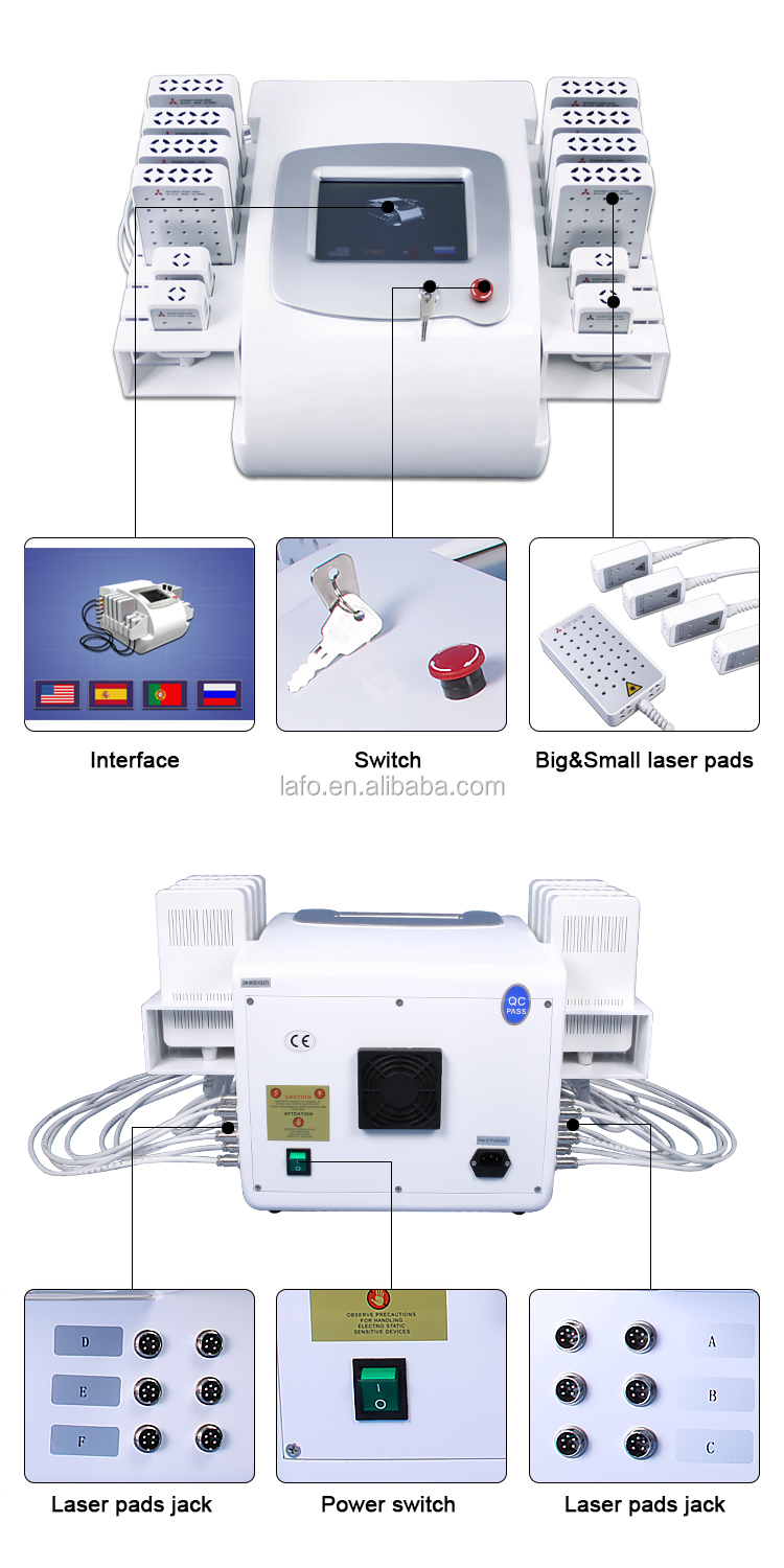 Medical CE lipo cellulite reduction dual wavelength lipolaser 650nm 980nm lipo laser price