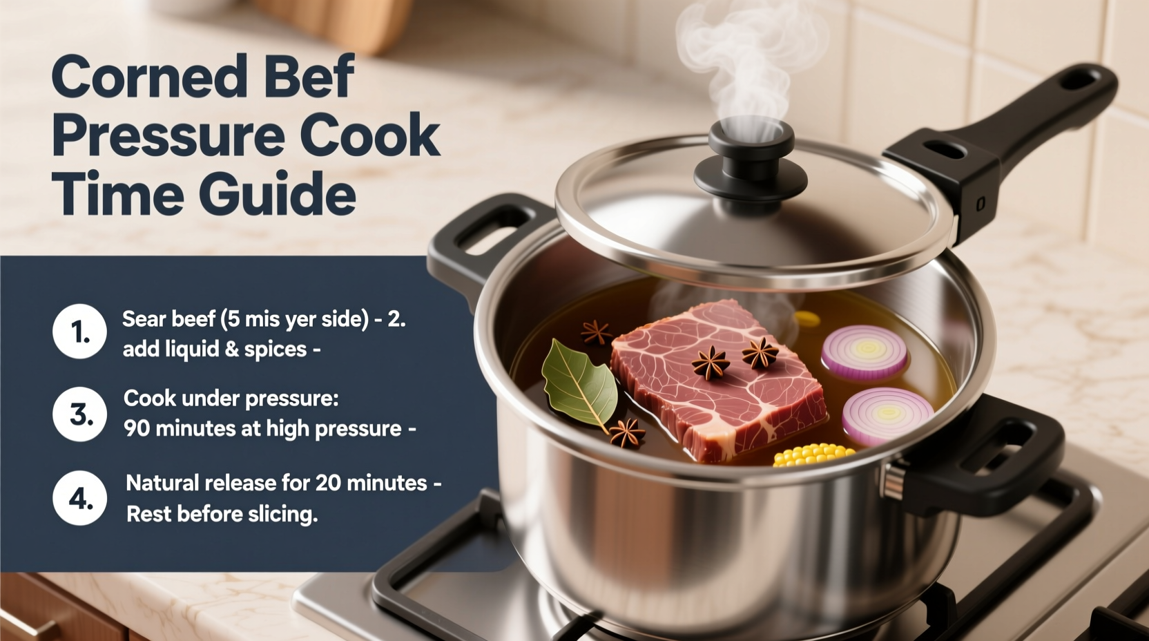 how long to pressure cook corned beef