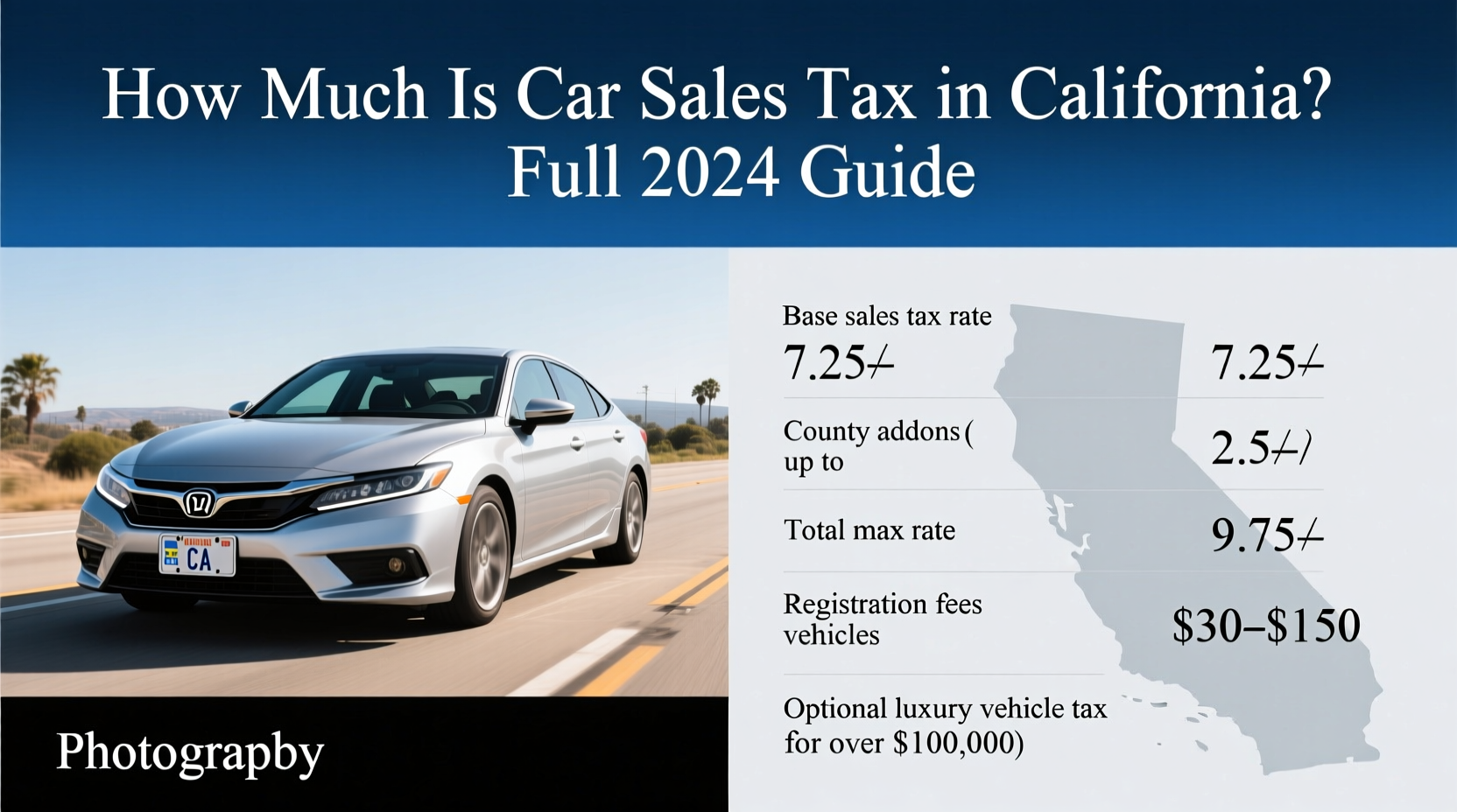 how much is car sales tax in california