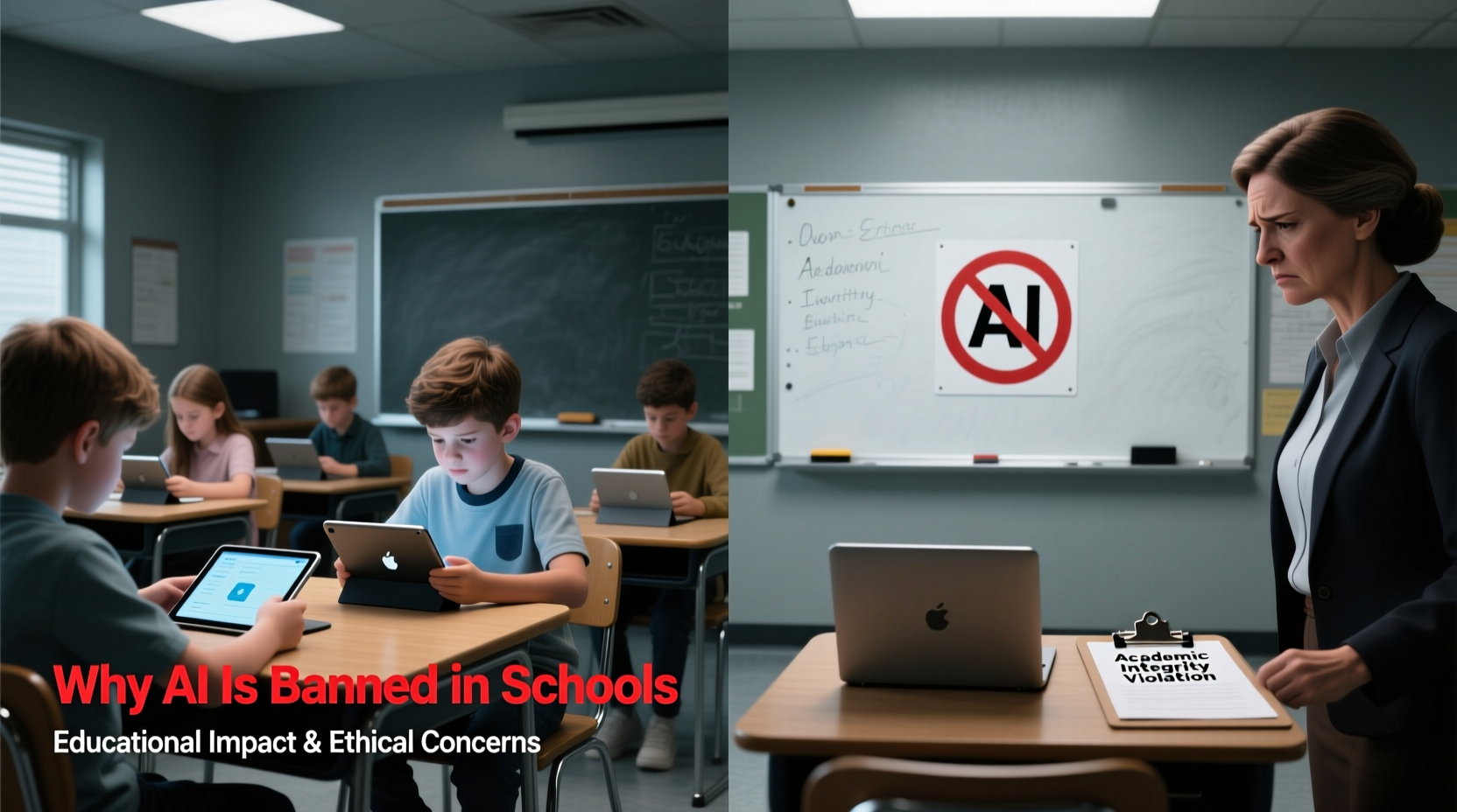why ai is banned in schools reasons educational impact