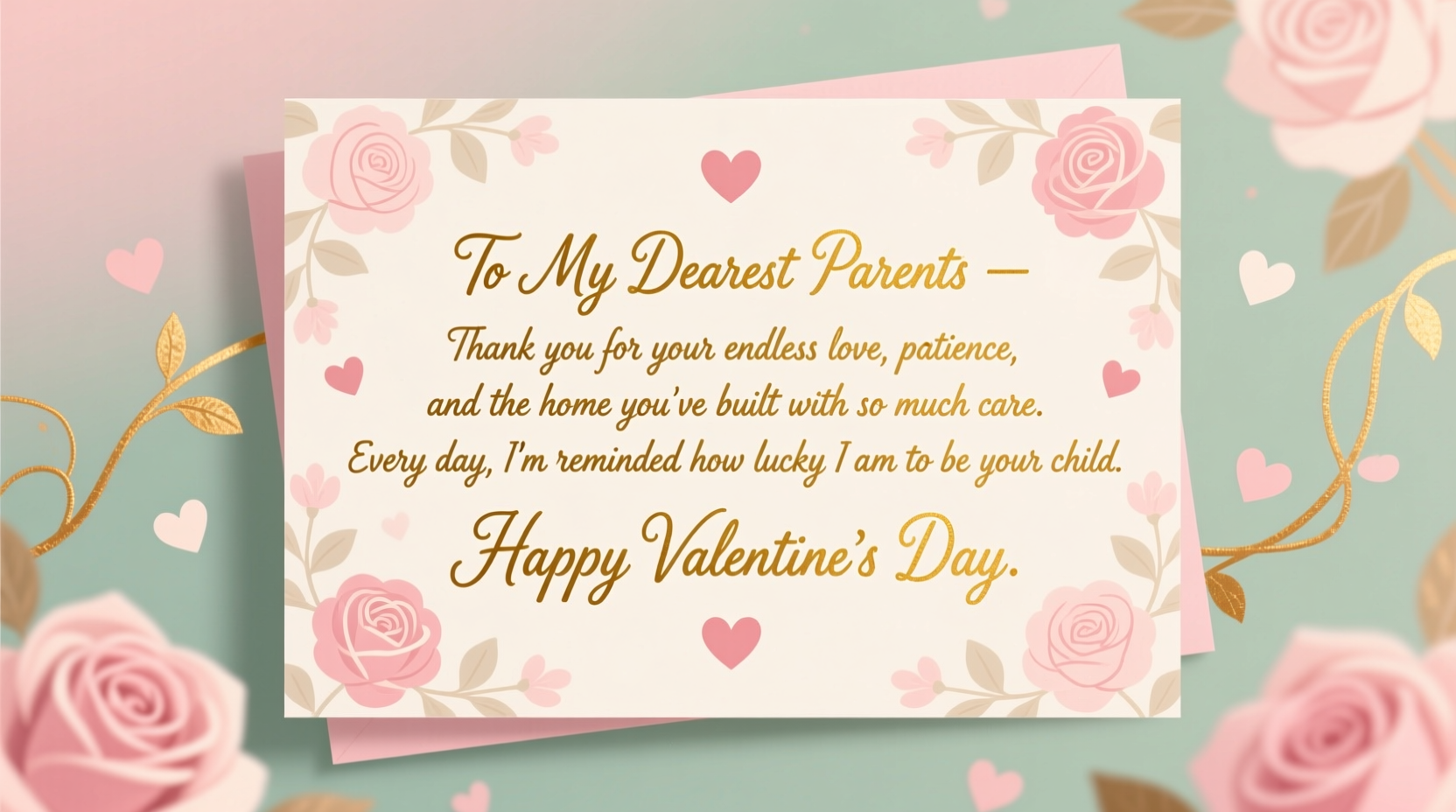 what to write in a valentines day card for parents