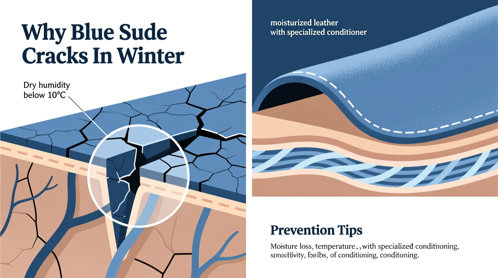 Why Blue Suede Cracks in Winter & How to Prevent It