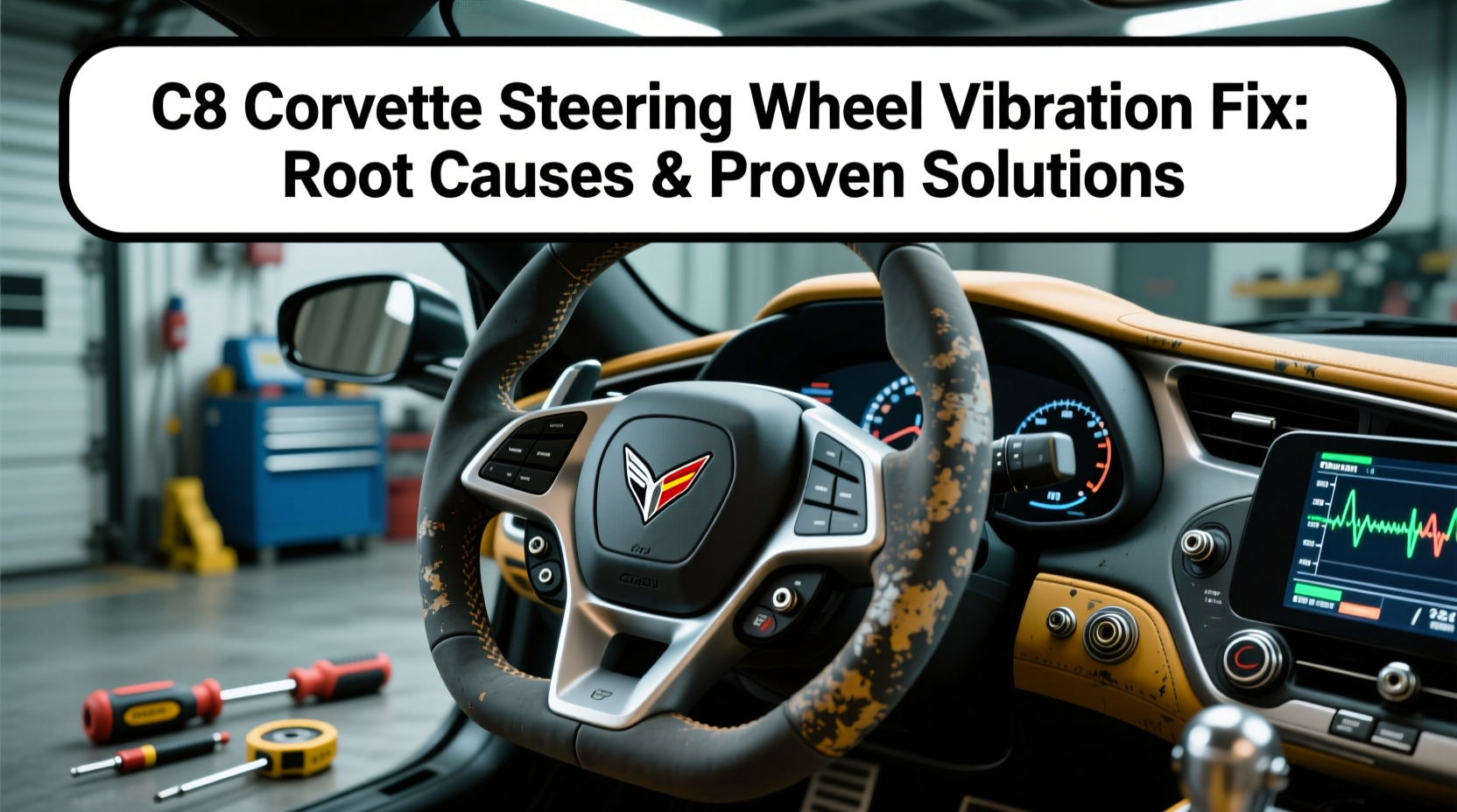 c8 steering wheel vibration fix