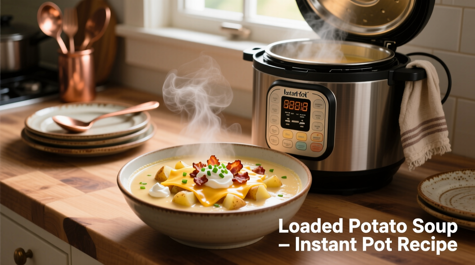 Perfect Loaded Potato Soup in 30 Minutes: Instant Pot Recipe