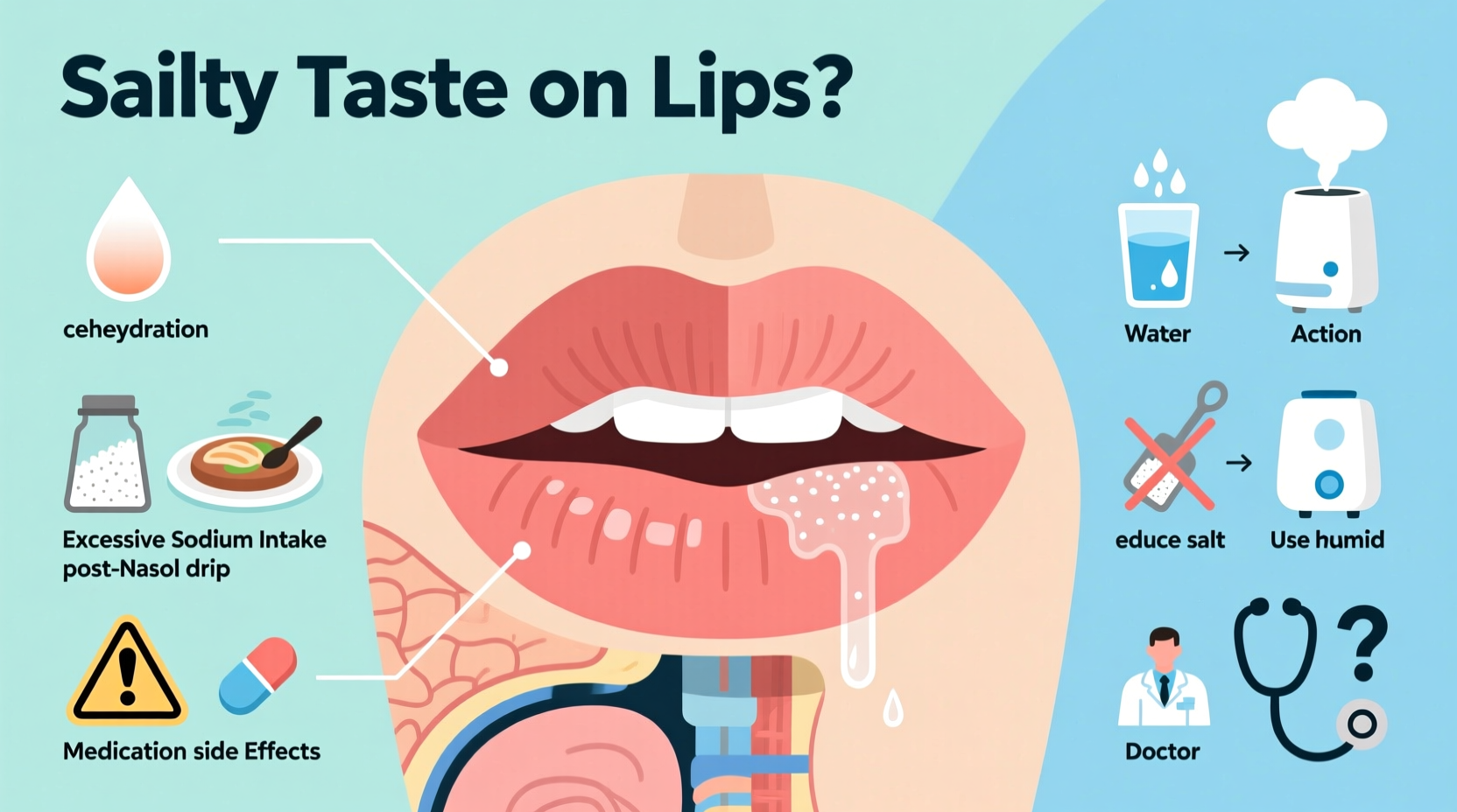 salty taste on lips common causes and what to do