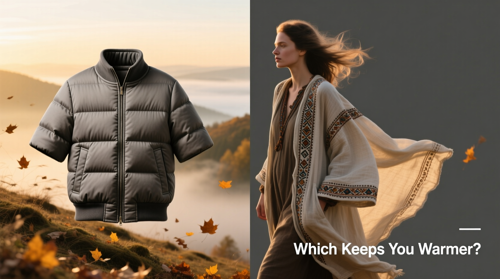 small fragrant style jacket vs bohemian jacket which one actually keeps you warmer