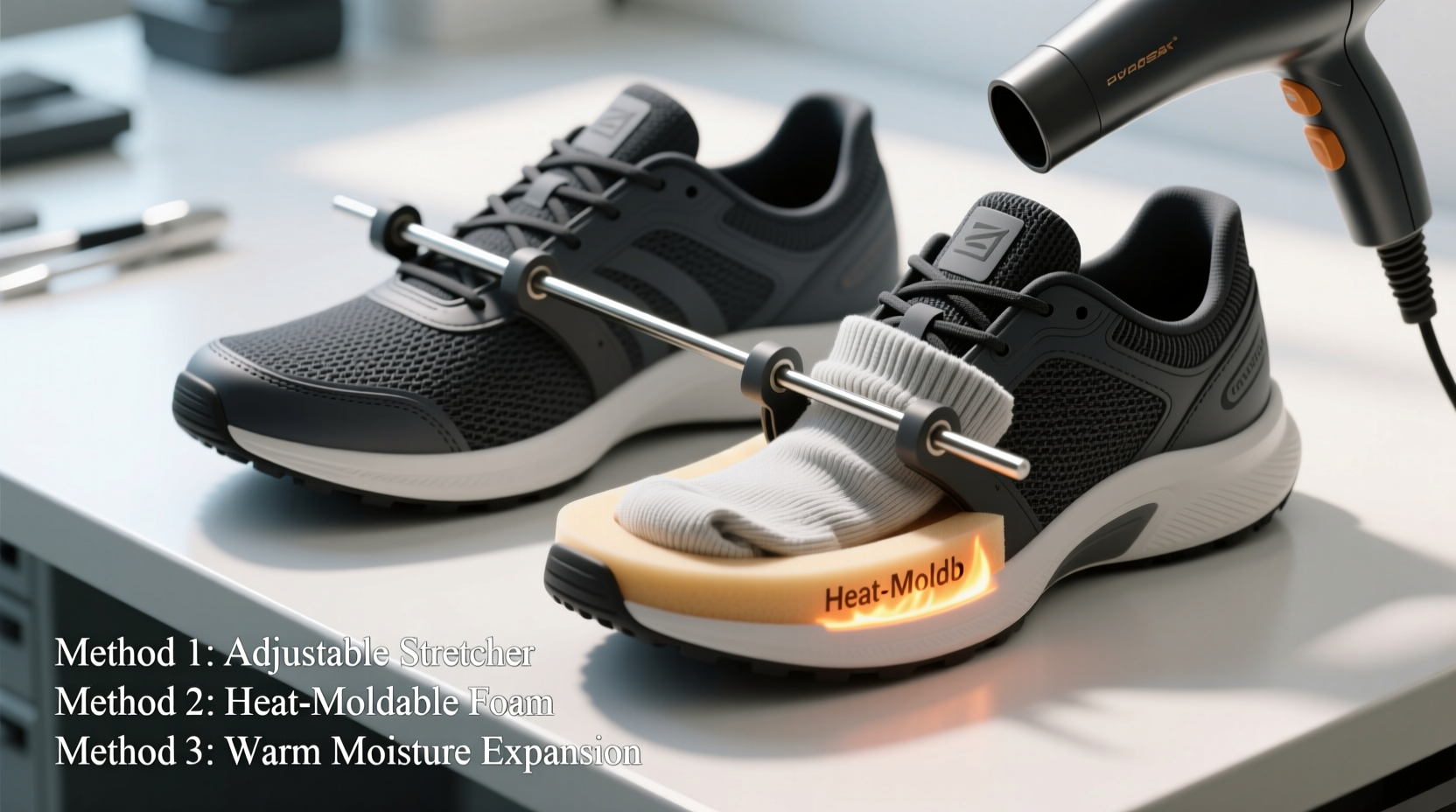 effective methods to widen synthetic shoes comfortably without causing damage