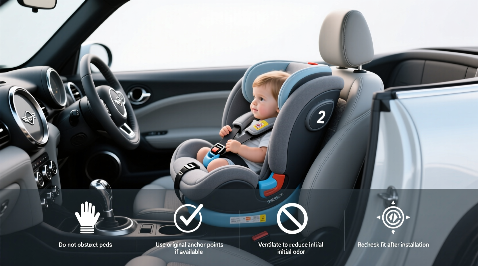 mini cooper convertible child car seat