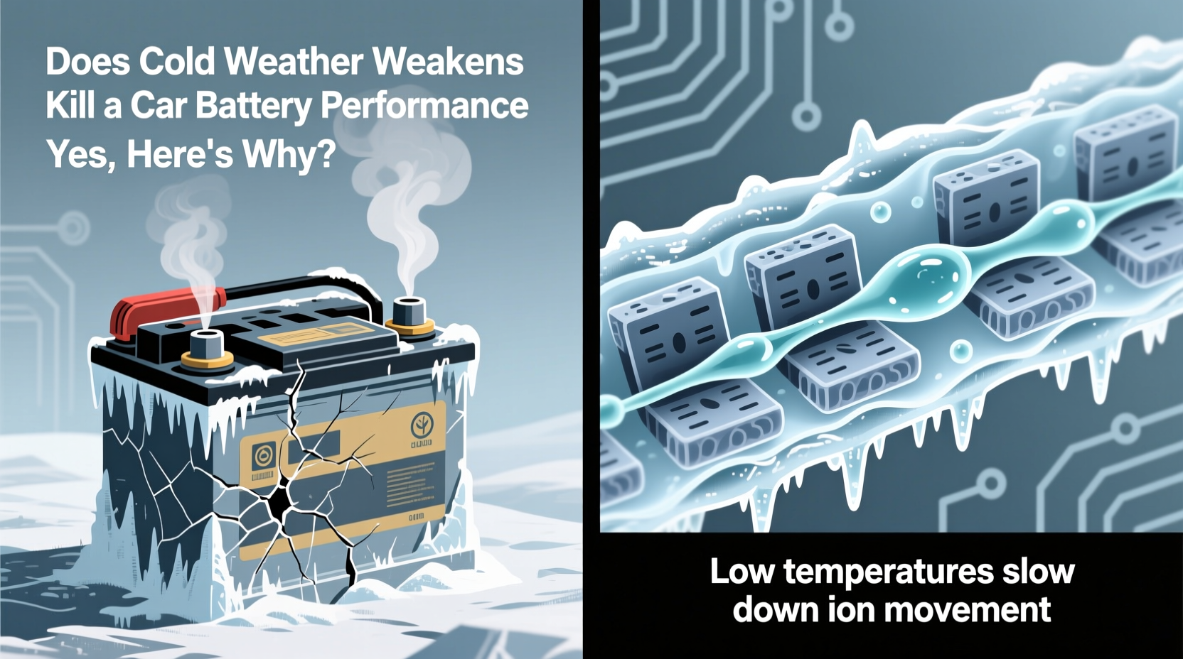 does cold weather kill a car battery